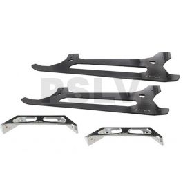 LX0781  Lynx Landing Gear Silver Carbon Fiber Skids T-REX 700  